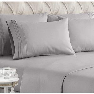 Queen Size Sheet Set - 6 Piece Set - Hotel Luxury Bed Sheets - Extra Soft - Deep